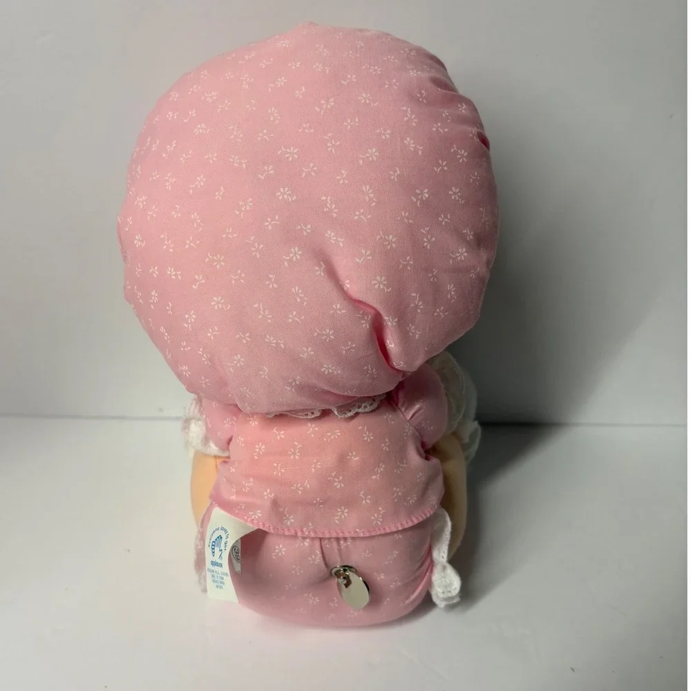 Working Precious Moments Applause Musical Plush Doll Girl Pink Bonnet Butterfly